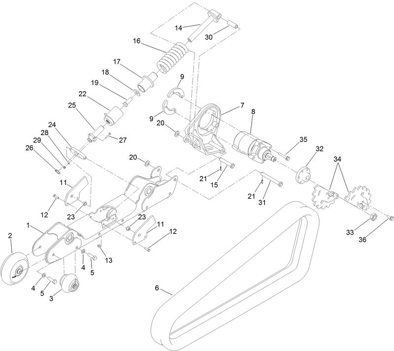 Track Assembly Sprocket Driven LH No 138 0794