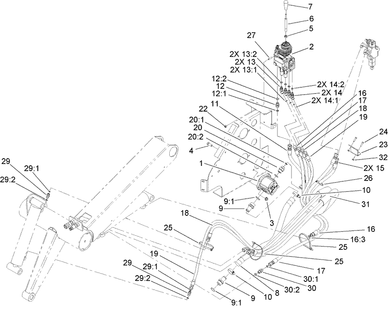 Loader Arm Hydraulic Assembly