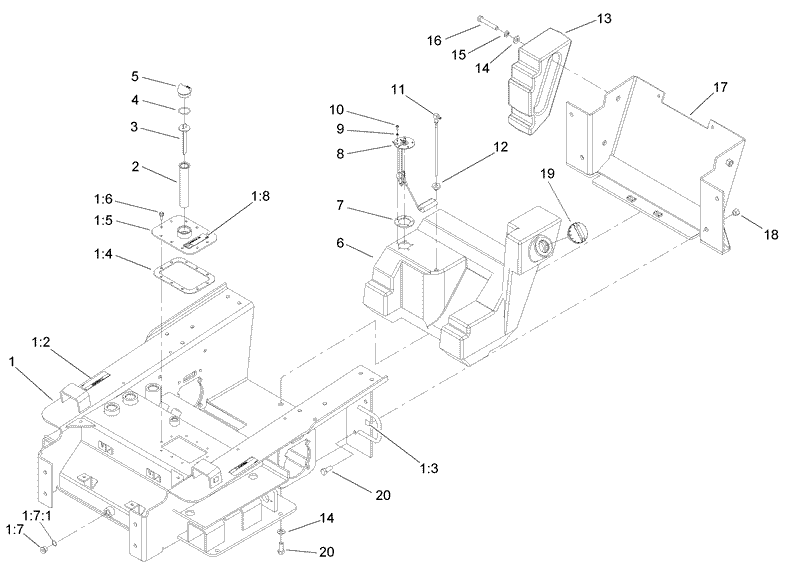 Main Frame and Fuel Tank Assembly