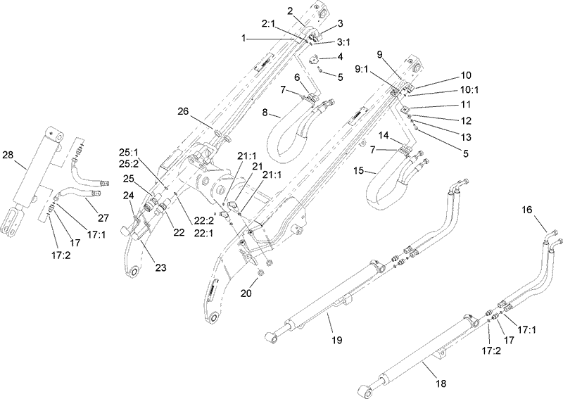 Loader Arm Hydraulic Assembly