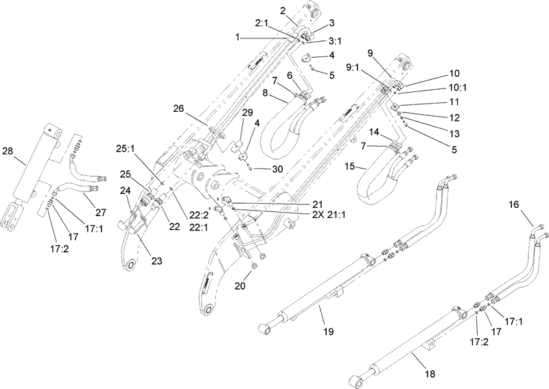 Loader Arm Hydraulic Assembly