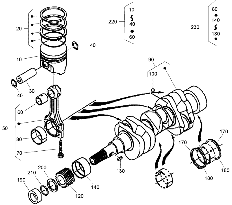 Piston and Crankshaft Assembly