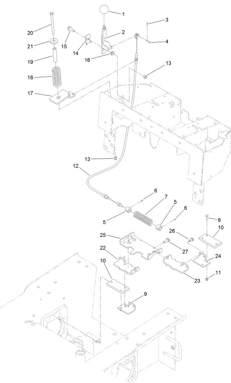 Brake Handle and Bracket Assembly