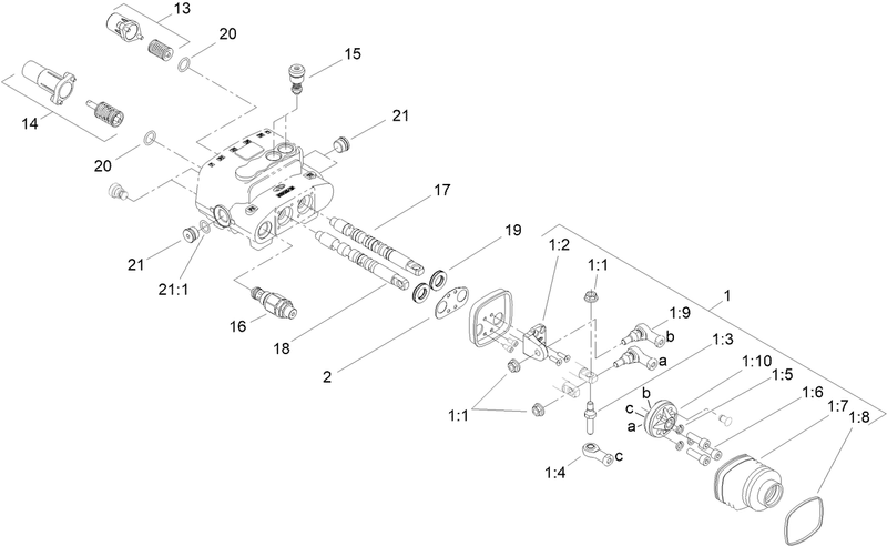 Two Spool Valve Assembly No 144 7354