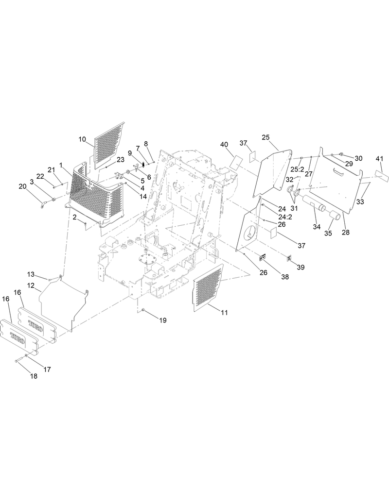 Grill Side Cover and Counterweight Assembly