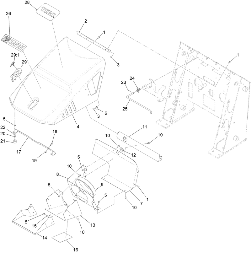Hood and Fan Assembly
