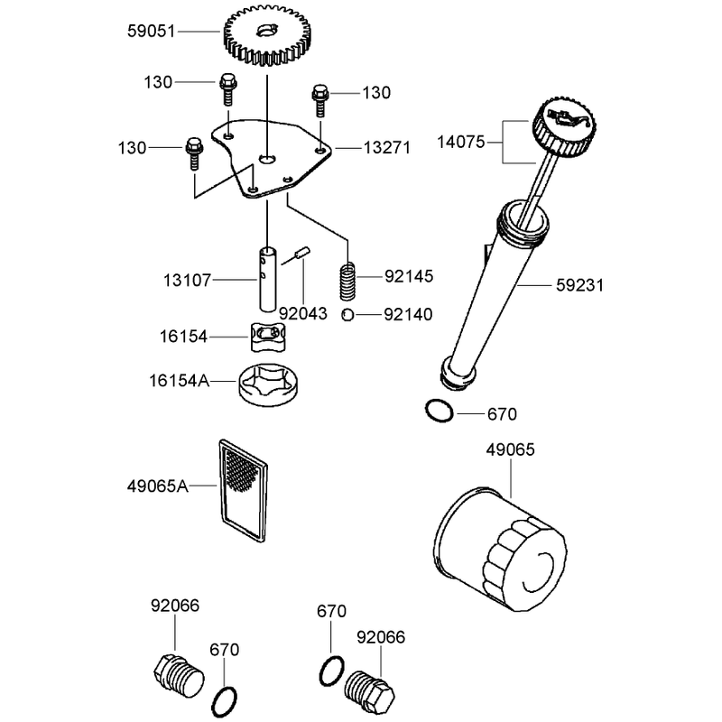 Lubrication Equipment Assembly  Kawasaki FH430V-CS25