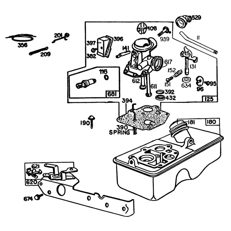 Engine Briggs and Stratton Model No 110908 - 120401