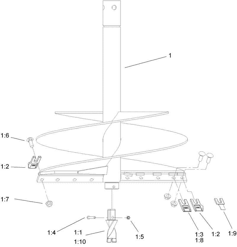 30 Inch Auger Assembly