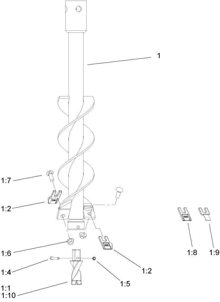6 Inch Auger Assembly