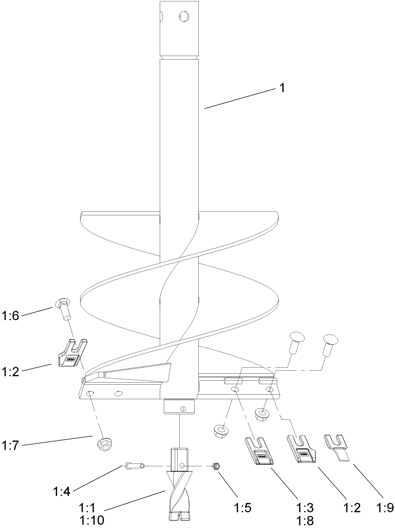 12 Inch Auger Assembly