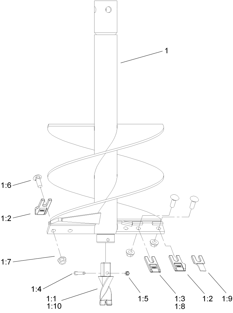 15 Inch Auger Assembly
