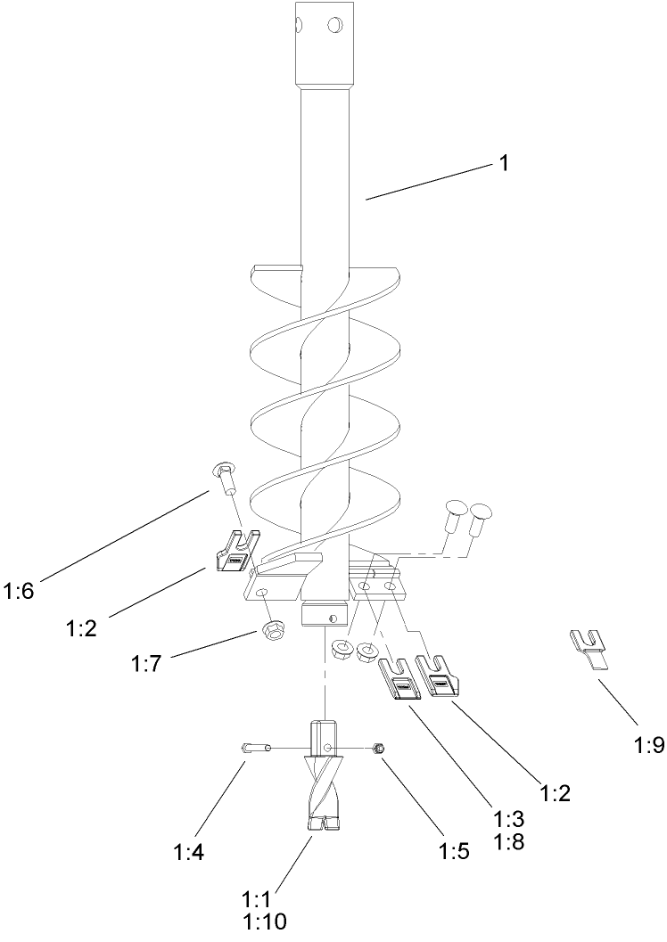 9 Inch Auger Assembly