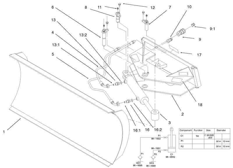Hydraulic Blade Assembly
