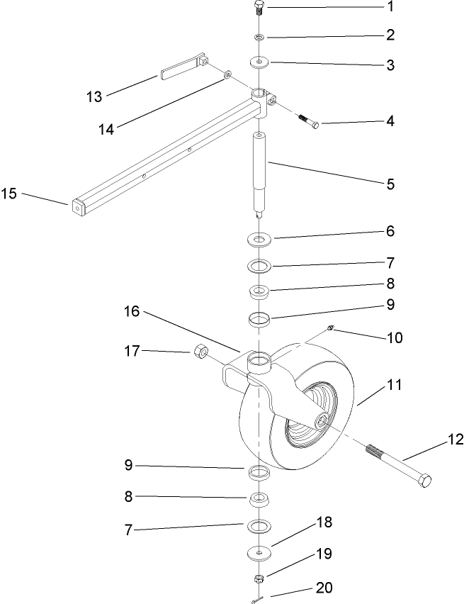 Castor Wheel Assembly No 107 9410