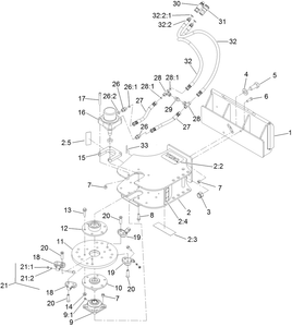 Grinder Frame Head and Hydraulic Motor Assembly