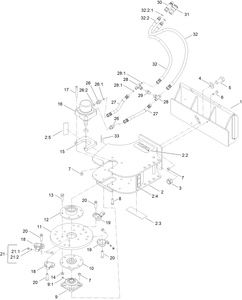 Grinder Frame Head and Hydraulic Motor Assembly