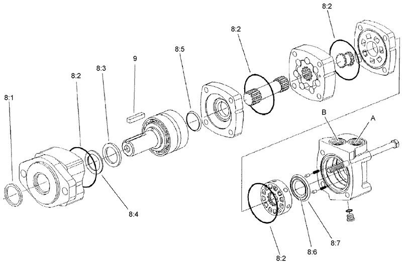 Hydraulic Motor Assembly No 98 9084