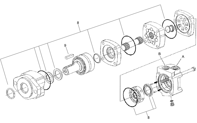 Hydraulic Motor Assembly No 98 9084