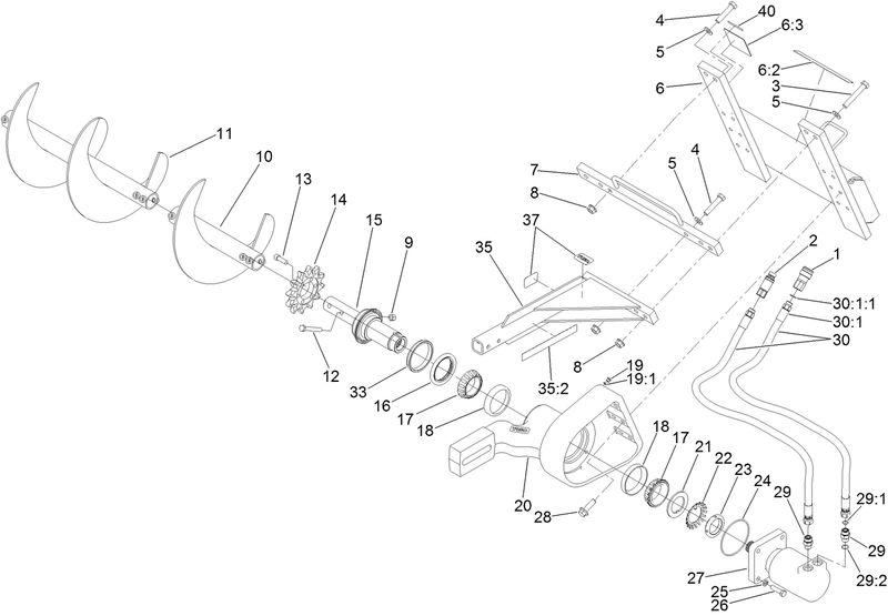 High Torque Trencher Head Assembly