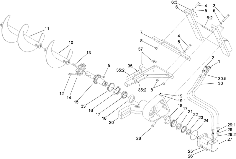 High Speed Trencher Head Assembly
