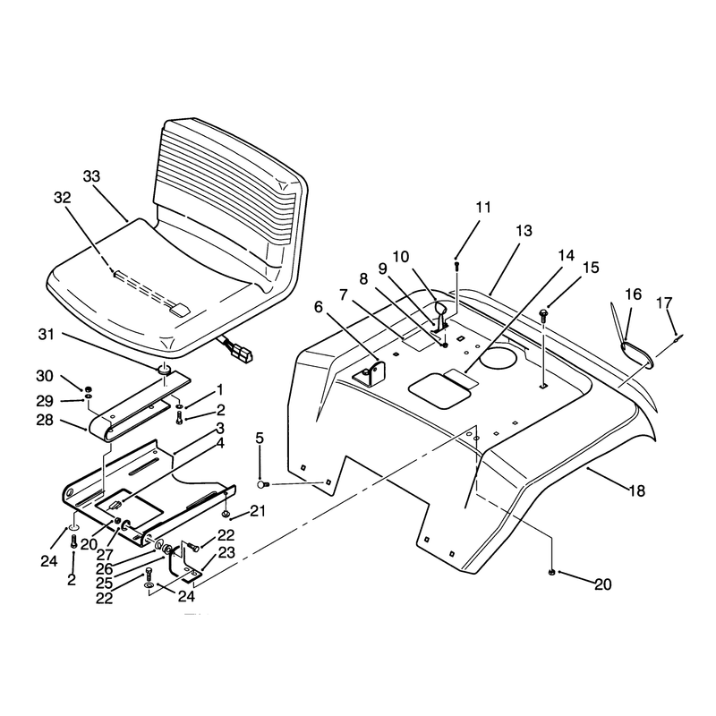 Fender and Seat Assembly