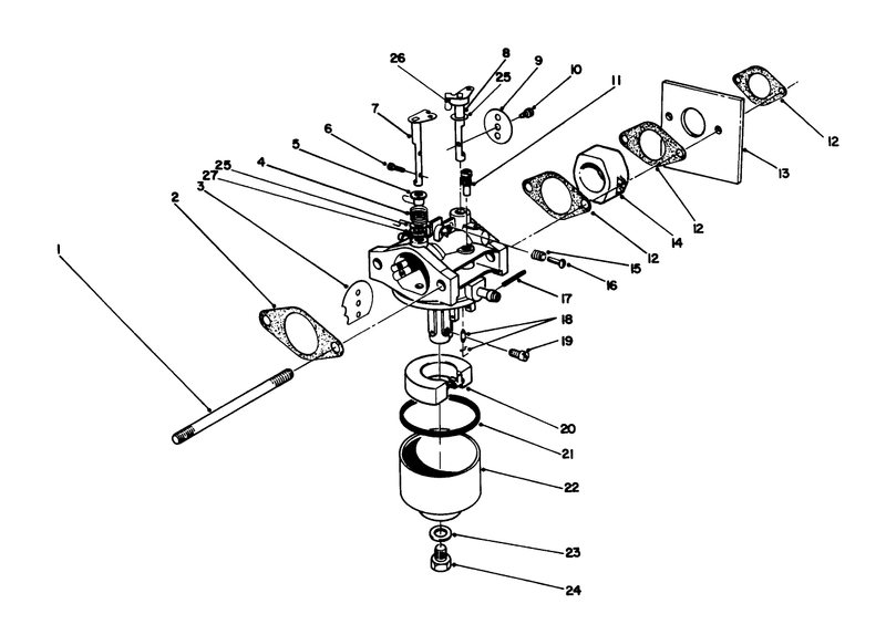 Carburetor Assembly model No 47pl0 3