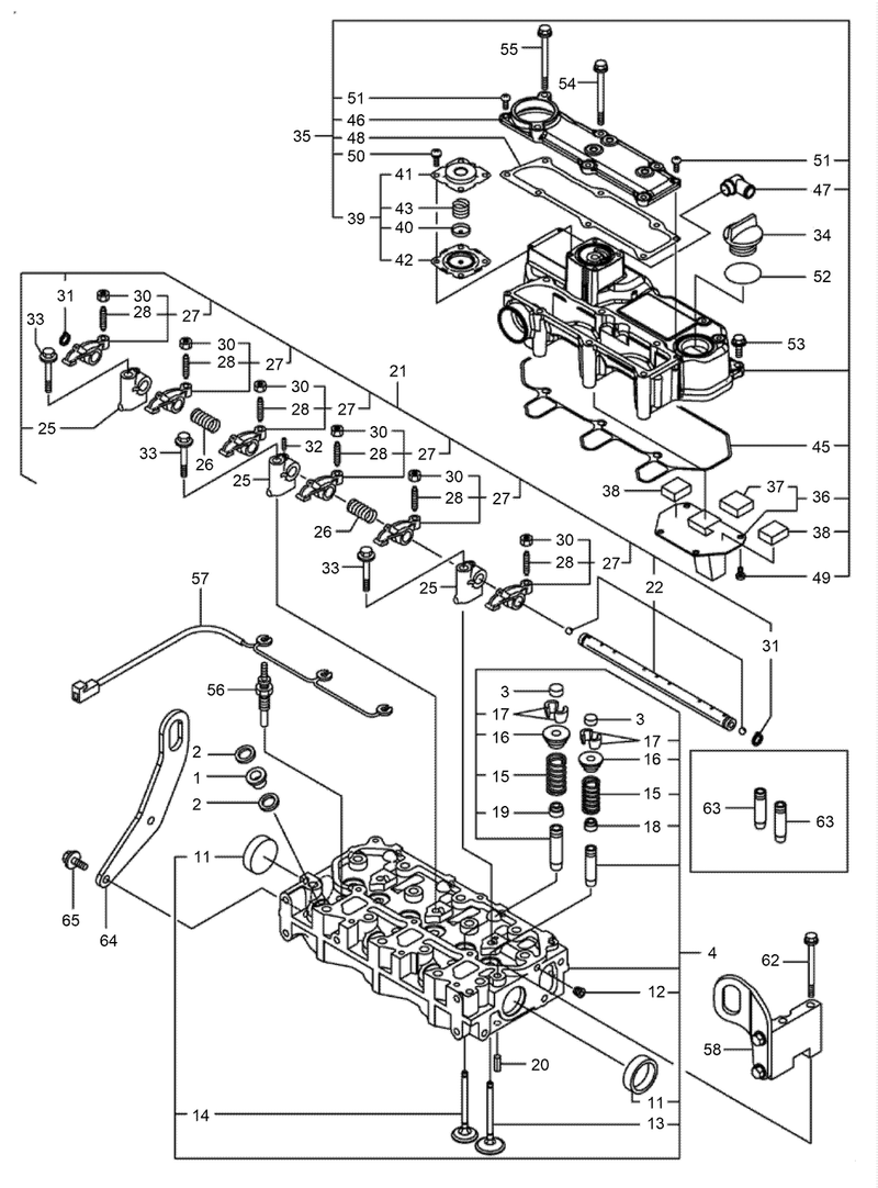 Cylinder Head and Bonnet Assembly
