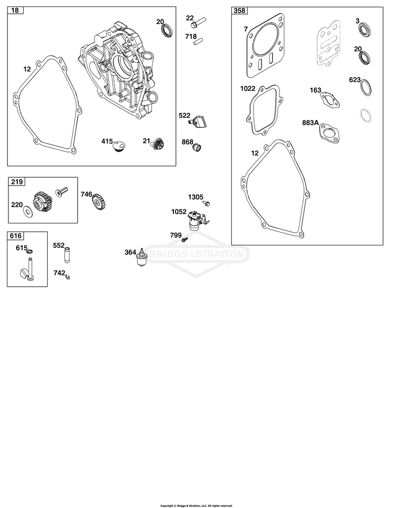 Crankcase Cover/Sump and Lubrication Group
