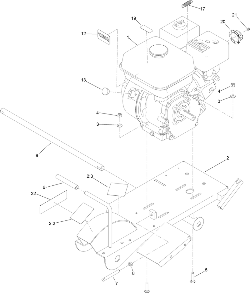 Engine and Frame Assembly
