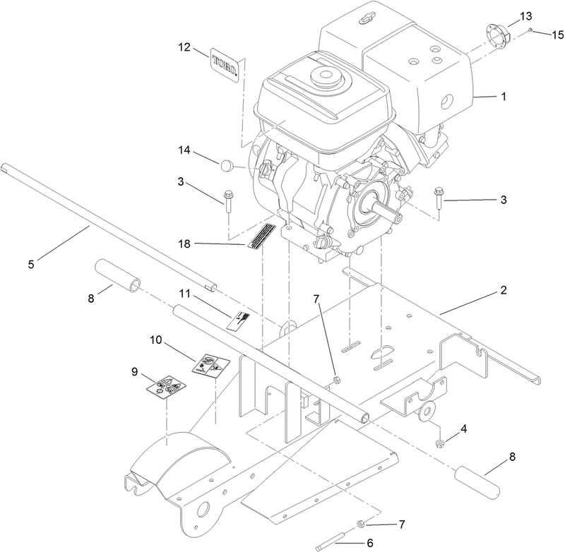 Engine and Frame Assembly