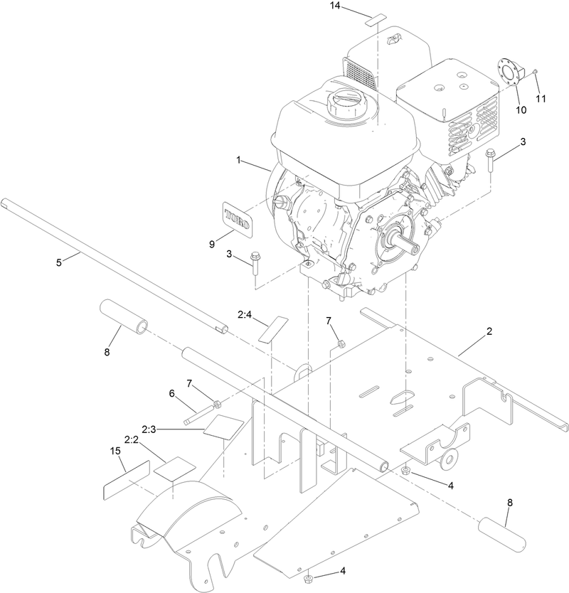 Engine and Frame Assembly