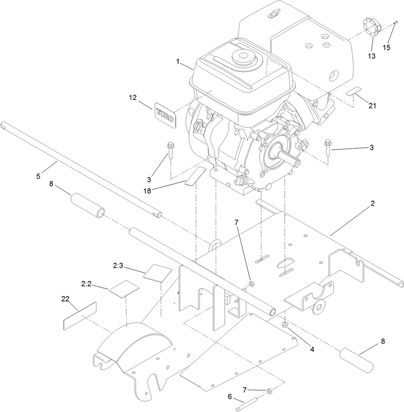Engine and Frame Assembly