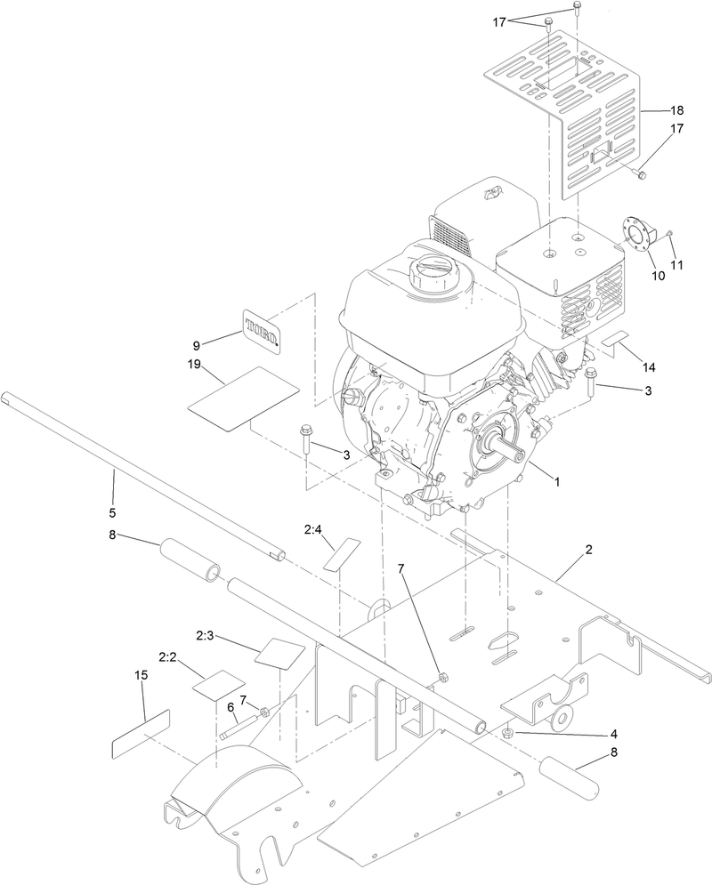 Engine and Frame Assembly