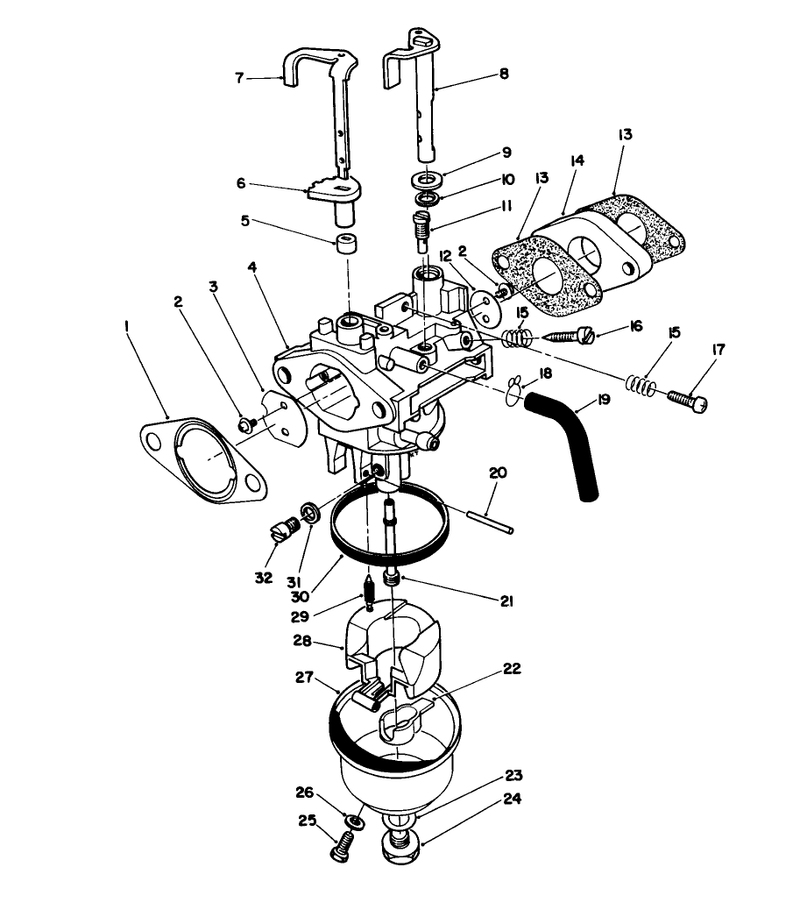 Carburetor Assembly engine Model No Vmh7 4