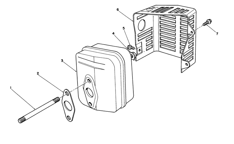 Muffler Assembly engine Model No Vmh7 4