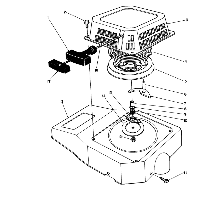 Recoil Assembly engine Model No Vmh7 4
