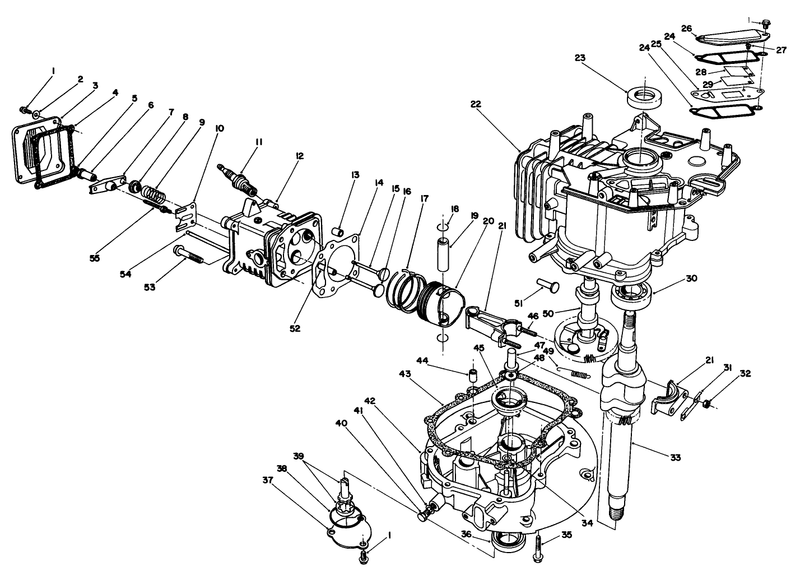 Crankcase Assembly continued engine Model No Vml0 4