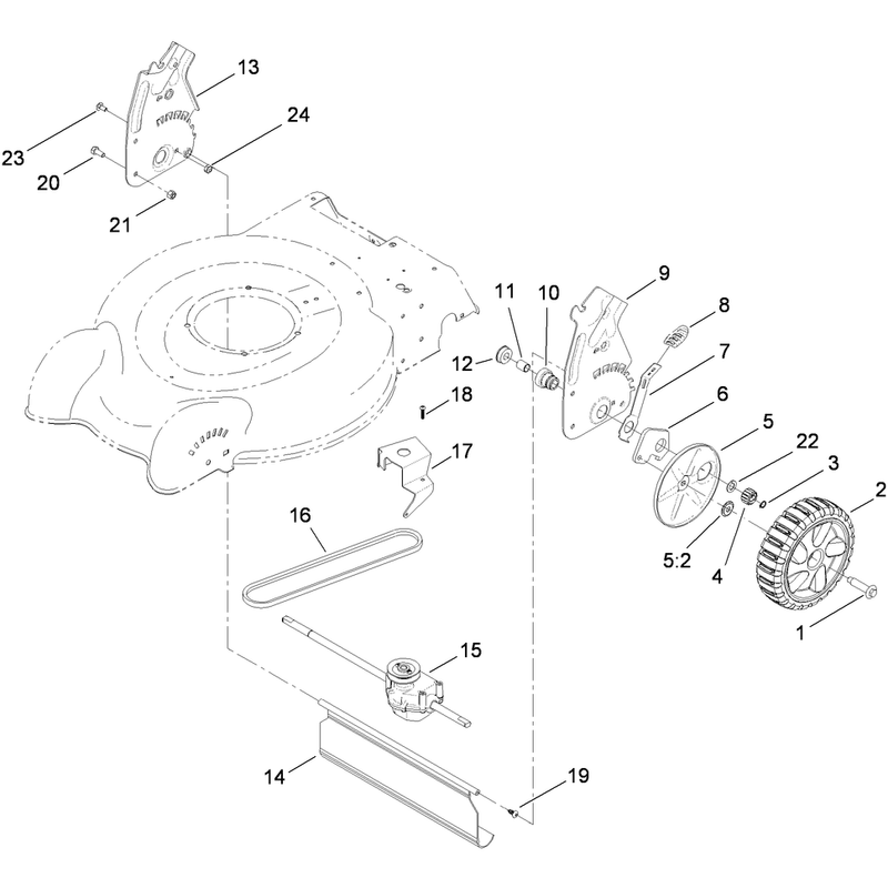 Rear Axle and Transmission Assembly