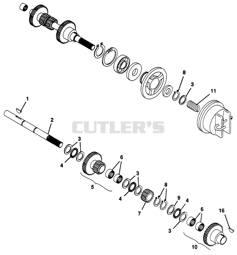 NUMBER TWO SHAFT - REVERSE CLUTCH