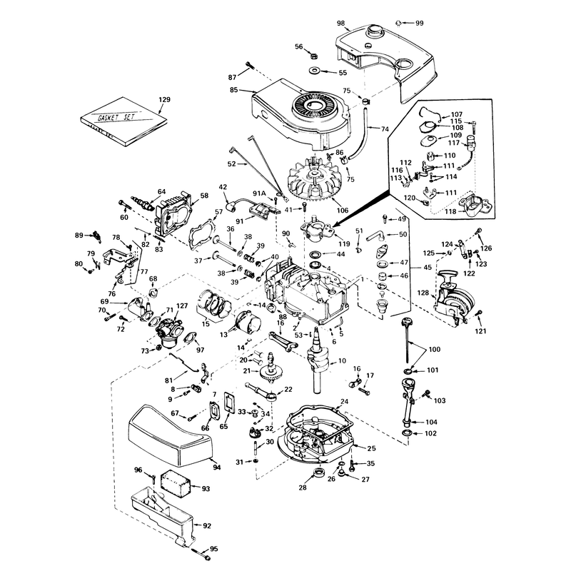 Engine Tecumseh Model No Tnt 100-10063c