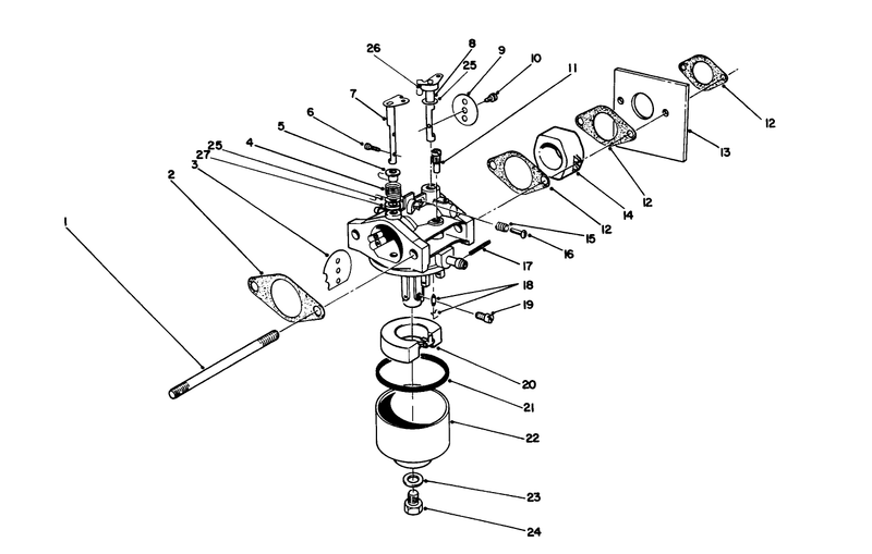 Carburetor Assembly model No 47pn2 3