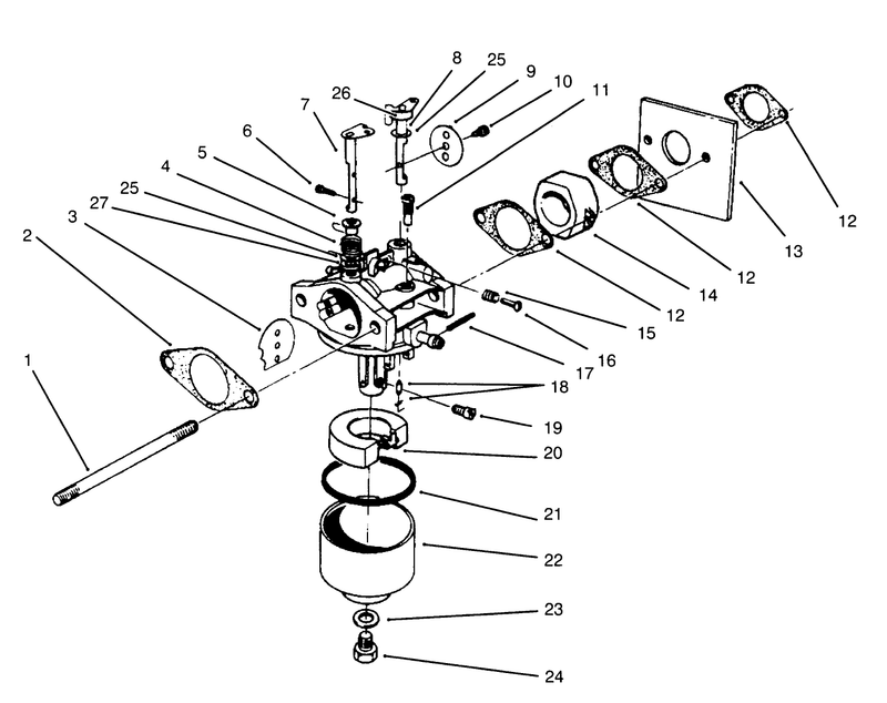 Carburetor Assembly model No 47pr4 3