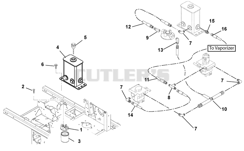 Hydraulic Tank, Filter, Pumps and Hoses