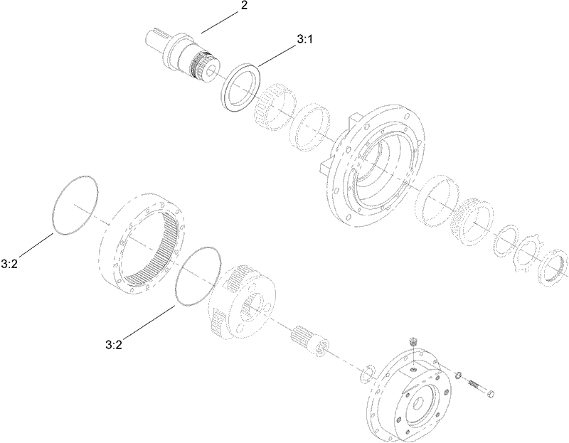 Planetary Gear Assembly No 105 0311 03