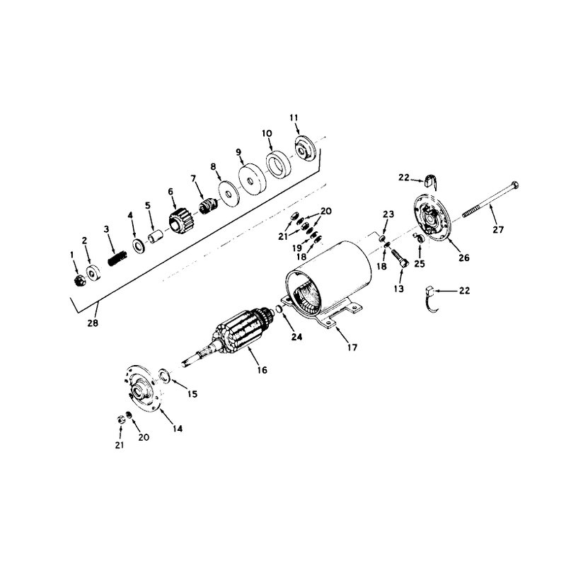 Model 32468a (electric) Starter Motor Assembly