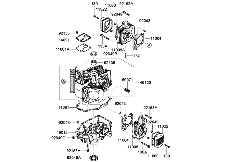 Cylinder and Crankcase Assembly