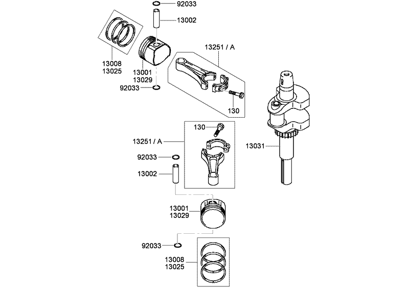 Piston and Crankshaft Assembly