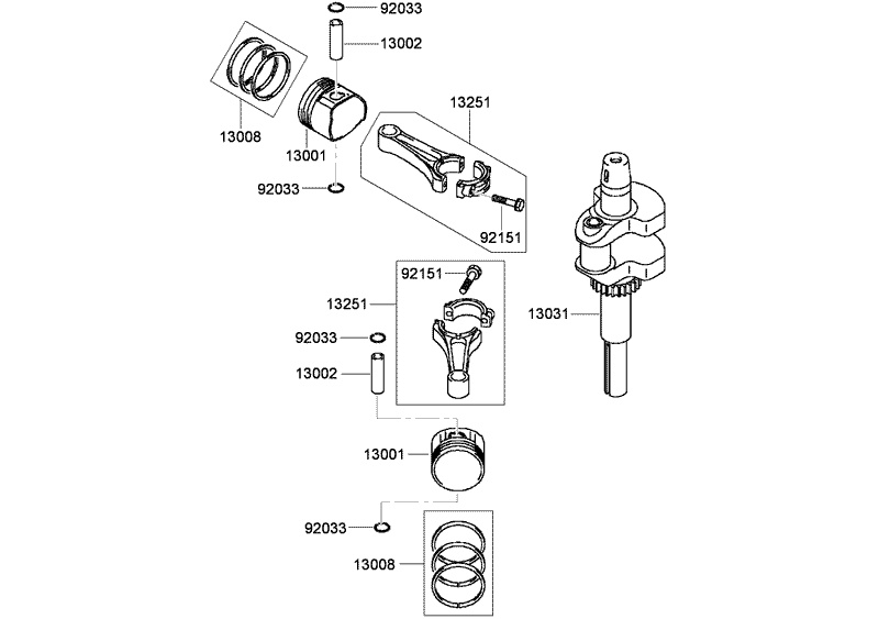 Piston and Crankshaft Assembly