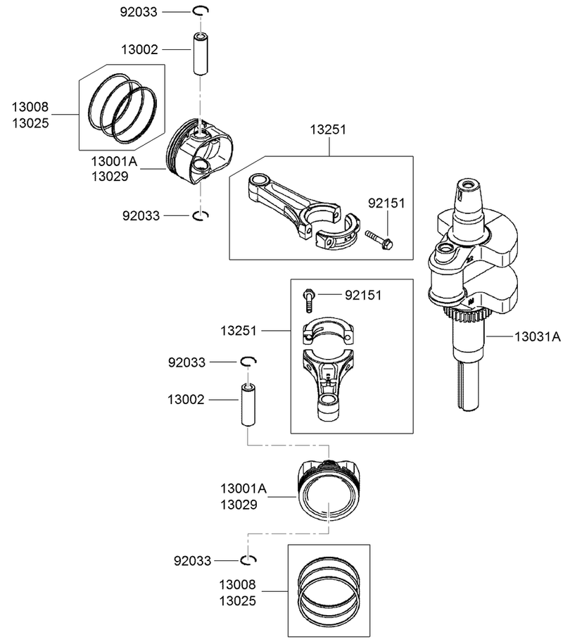 Piston and Crankshaft Assembly